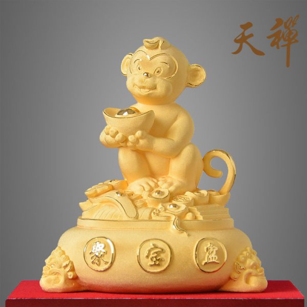 【产品名称】  聚财金猴     【编号】tr-15103 【产品类别】黄金工艺