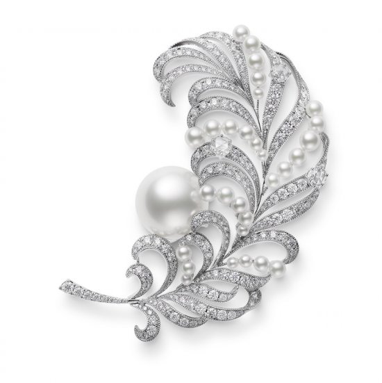 mikimoto新一季高级珠宝系列feather羽毛珍宝